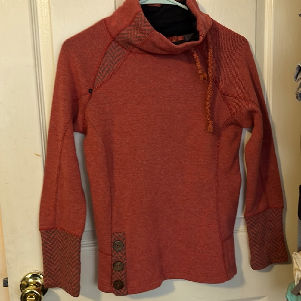 PrAna Lucia Sweater LIKE NEW XS Coral Wool Sweater